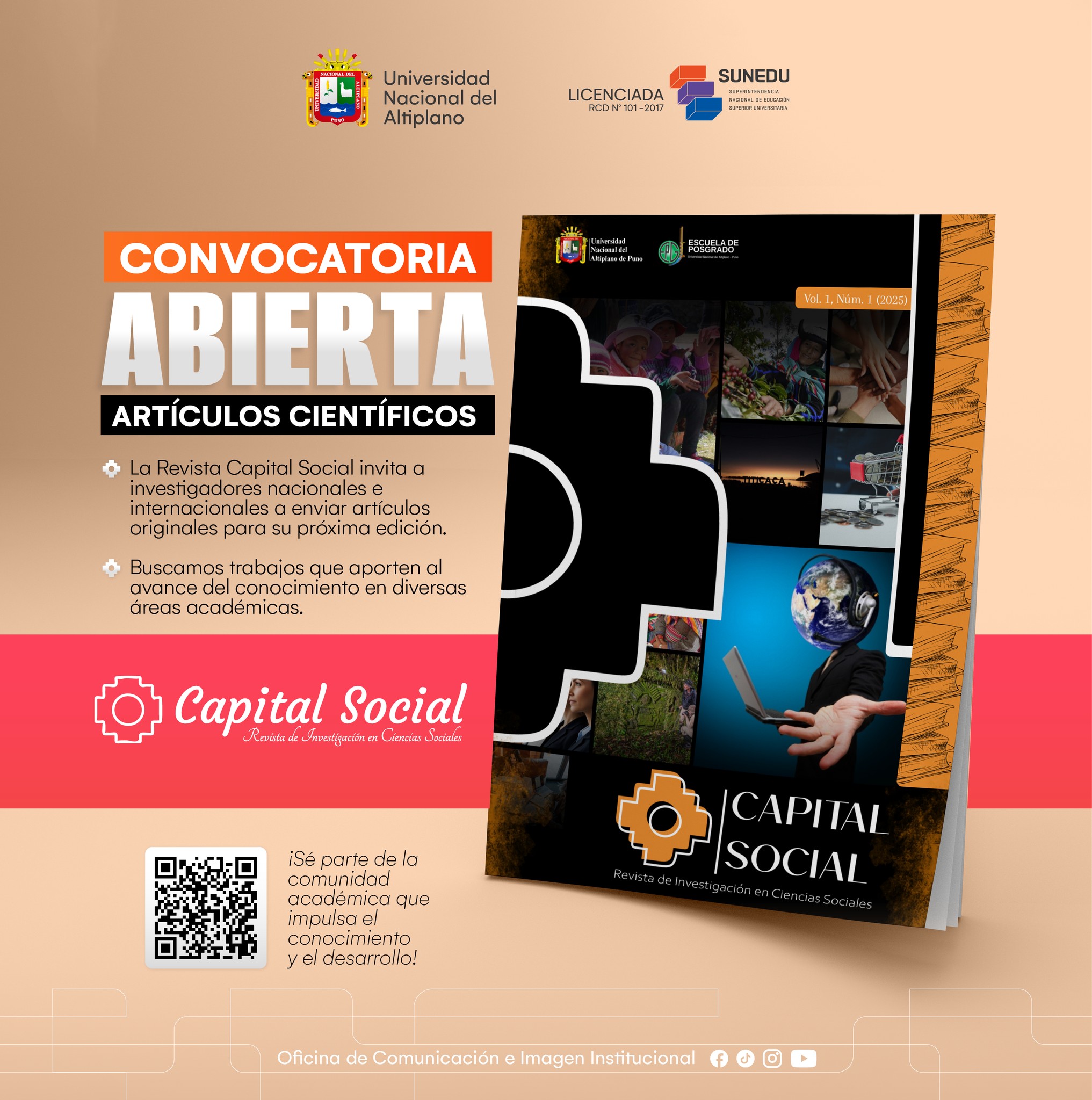 REVISTA CAPITAL SOCIAL: CONVOCATORIA ABIERTA PARA LA RECEPCIÓN DE ARTÍCULOS CIENTÍFICOS