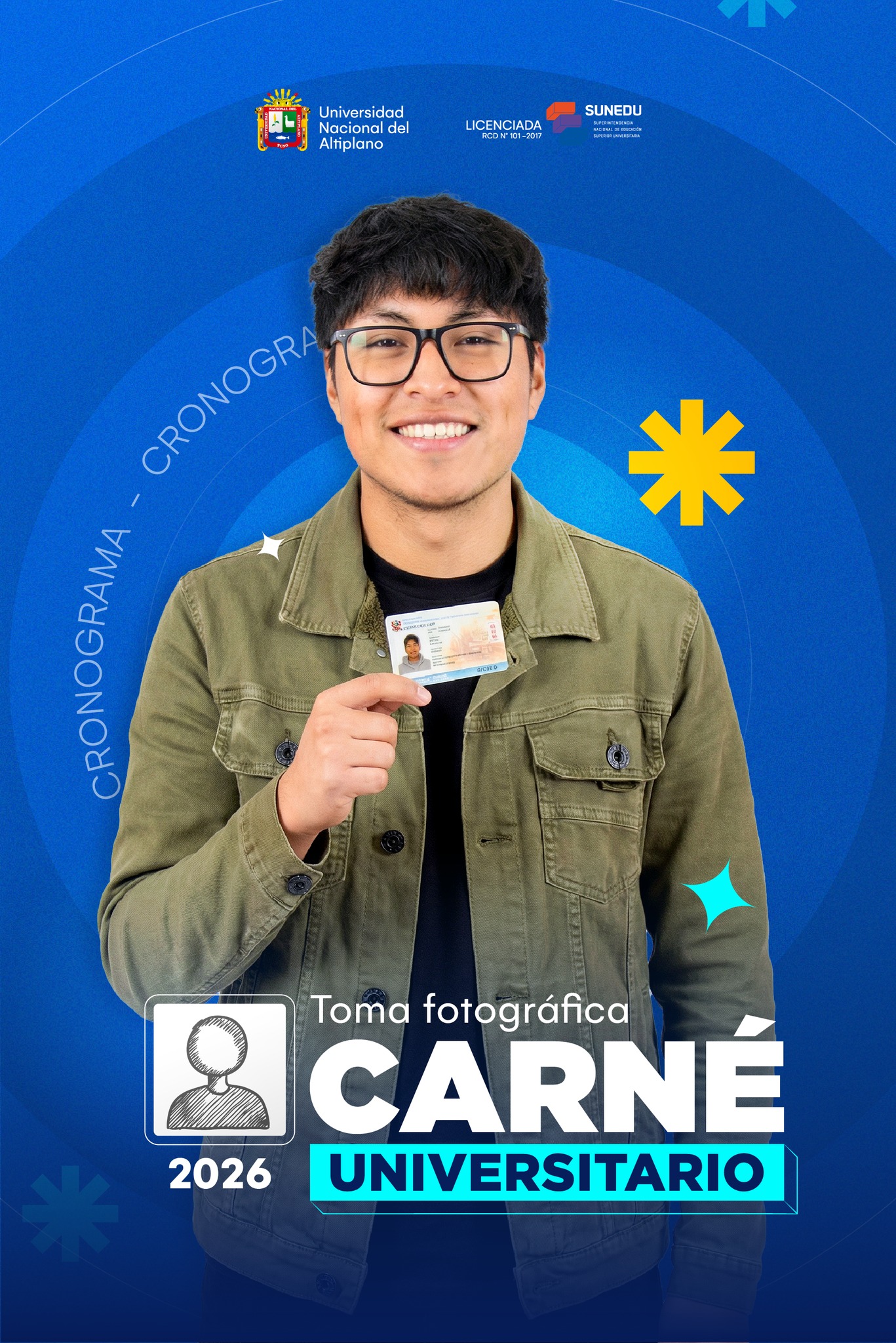 TOMA FOTOGRÁFICA PARA EL CARNÉ UNIVERSITARIO: ESCUELA PROFESIONAL DE SOCIOLOGÍA