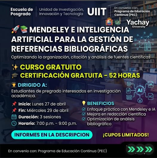 MENDELEY E INTELIGENCIA ARTIFICIAL PARA LA GESTIÓN DE REFERENCIAS BIBLIOGRÁFICAS
